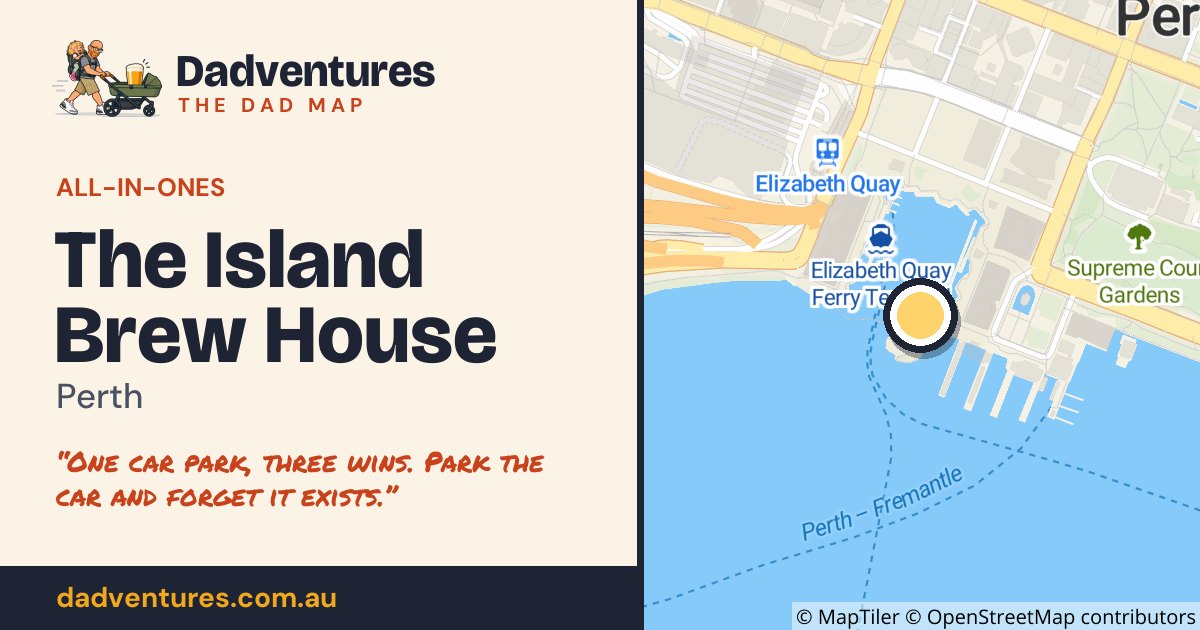 The Island Brew House on the Dad Map