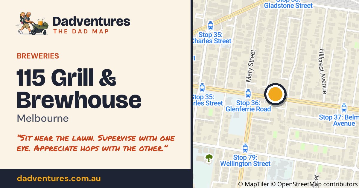 115 Grill & Brewhouse on the Dad Map