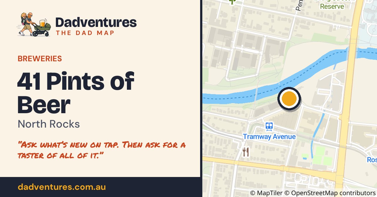 41 Pints of Beer on the Dad Map