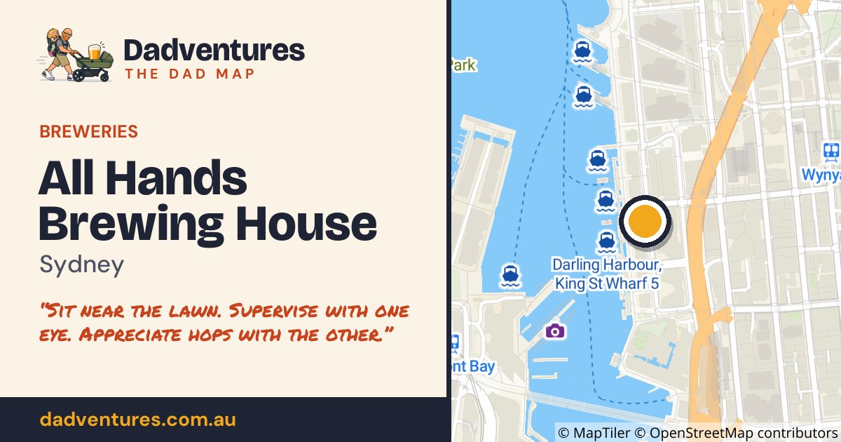 All Hands Brewing House on the Dad Map