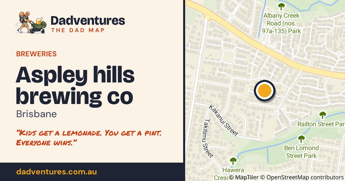 Aspley hills brewing co on the Dad Map