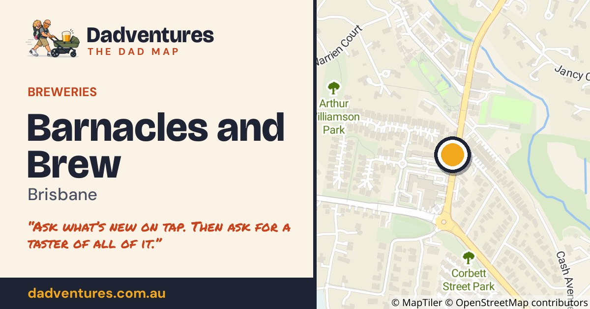 Barnacles and Brew on the Dad Map