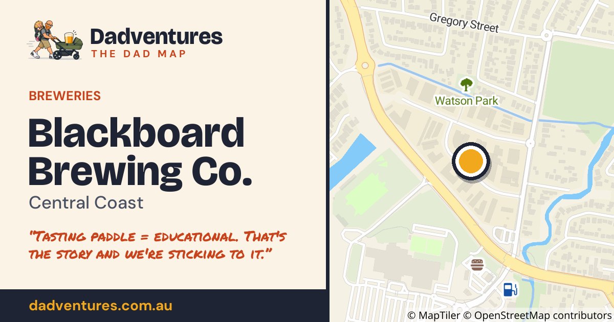 Blackboard Brewing Co. on the Dad Map