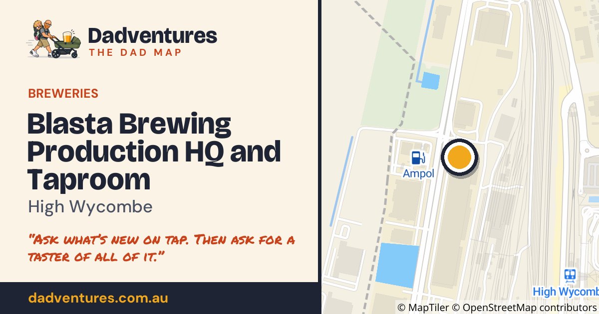 Blasta Brewing Production HQ and Taproom on the Dad Map