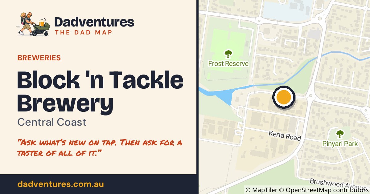 Block 'n Tackle Brewery on the Dad Map