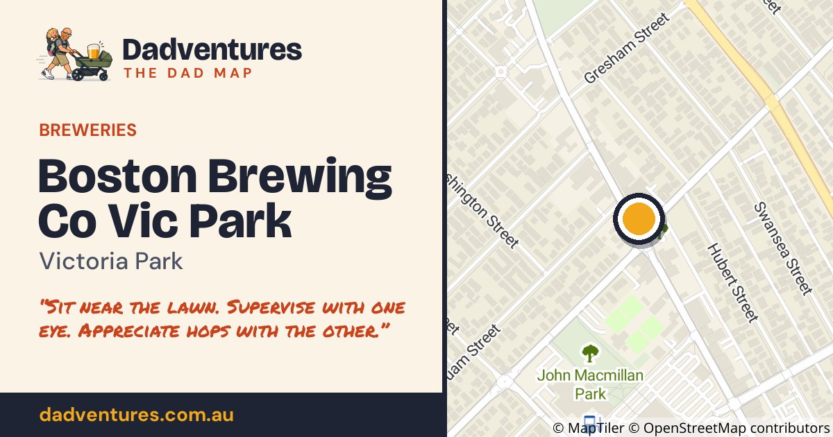 Boston Brewing Co Vic Park on the Dad Map