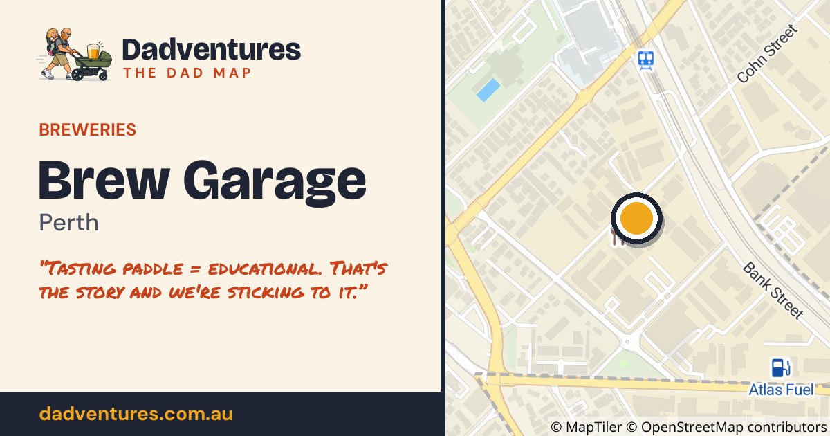 Brew Garage on the Dad Map