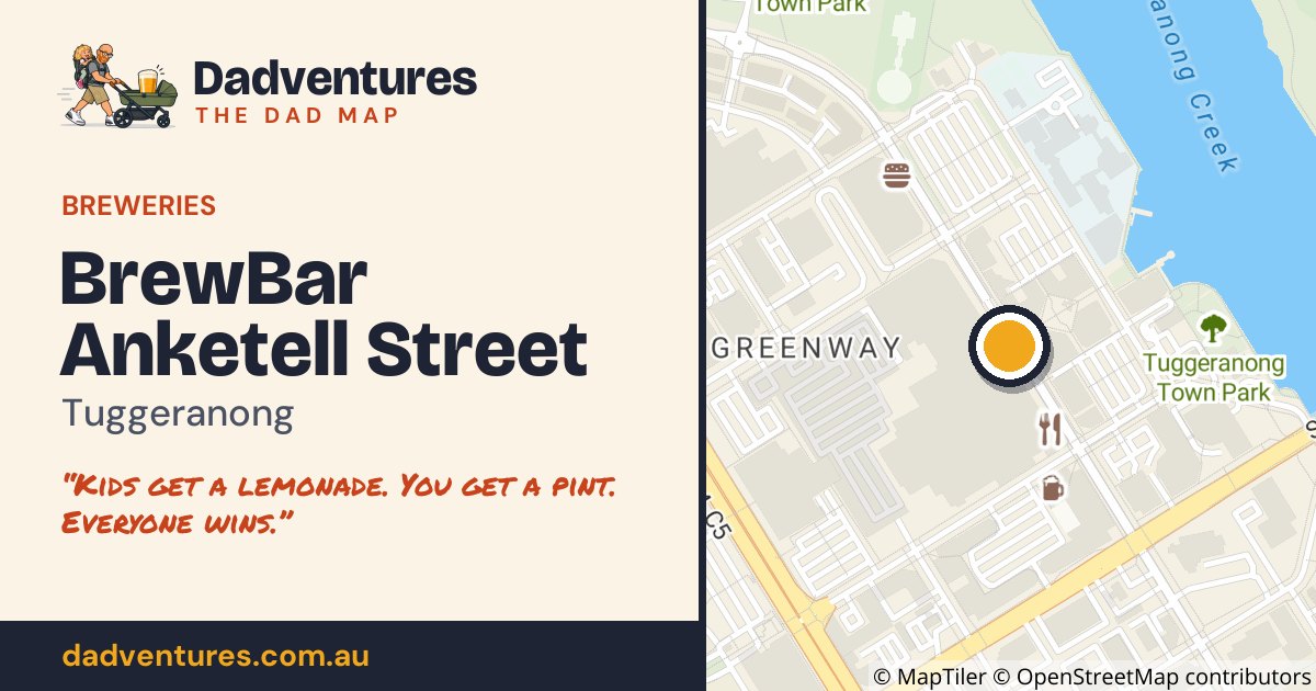 BrewBar Anketell Street on the Dad Map