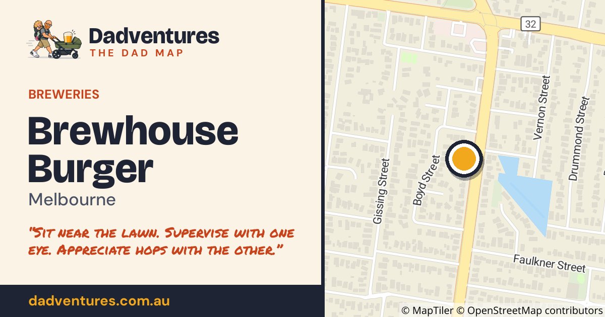 Brewhouse Burger on the Dad Map