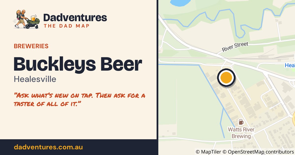 Buckleys Beer on the Dad Map