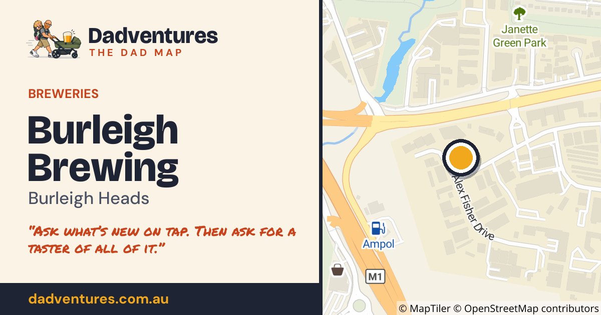Burleigh Brewing on the Dad Map