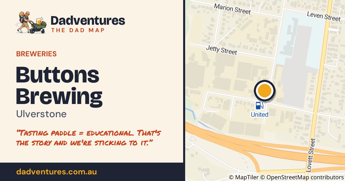 Buttons Brewing on the Dad Map