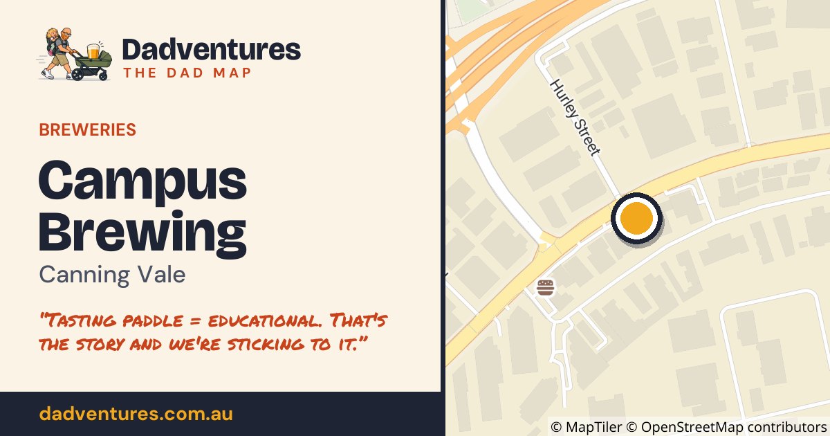 Campus Brewing on the Dad Map