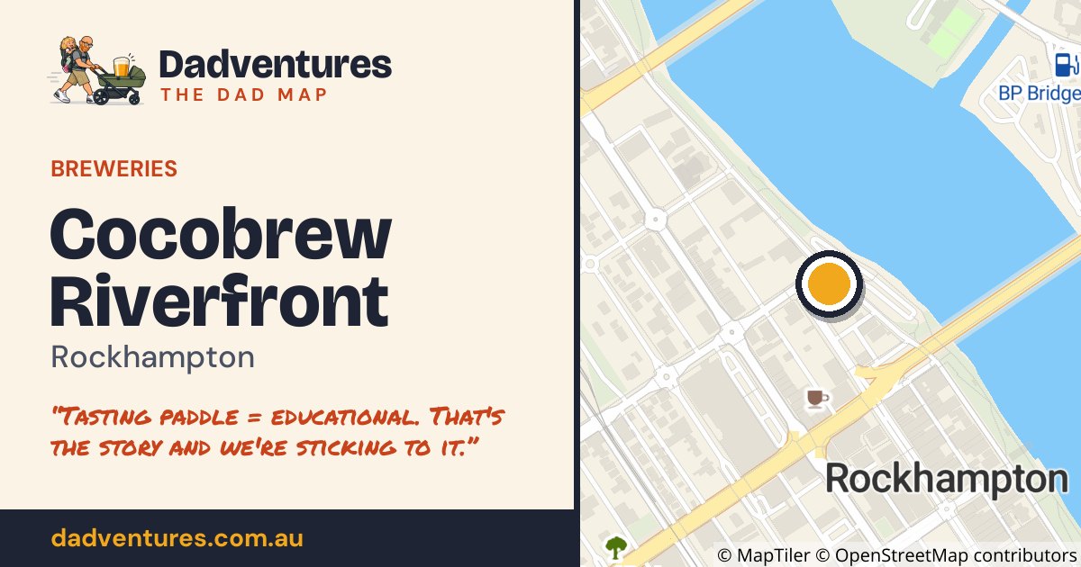 Cocobrew Riverfront on the Dad Map