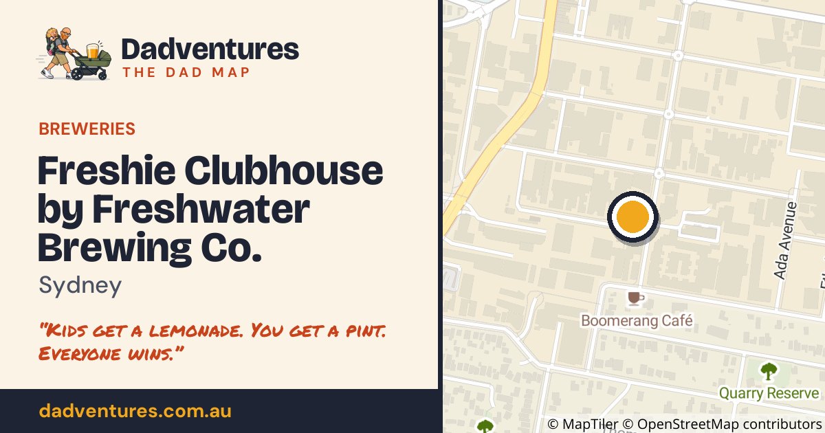 Freshie Clubhouse by Freshwater Brewing Co. on the Dad Map