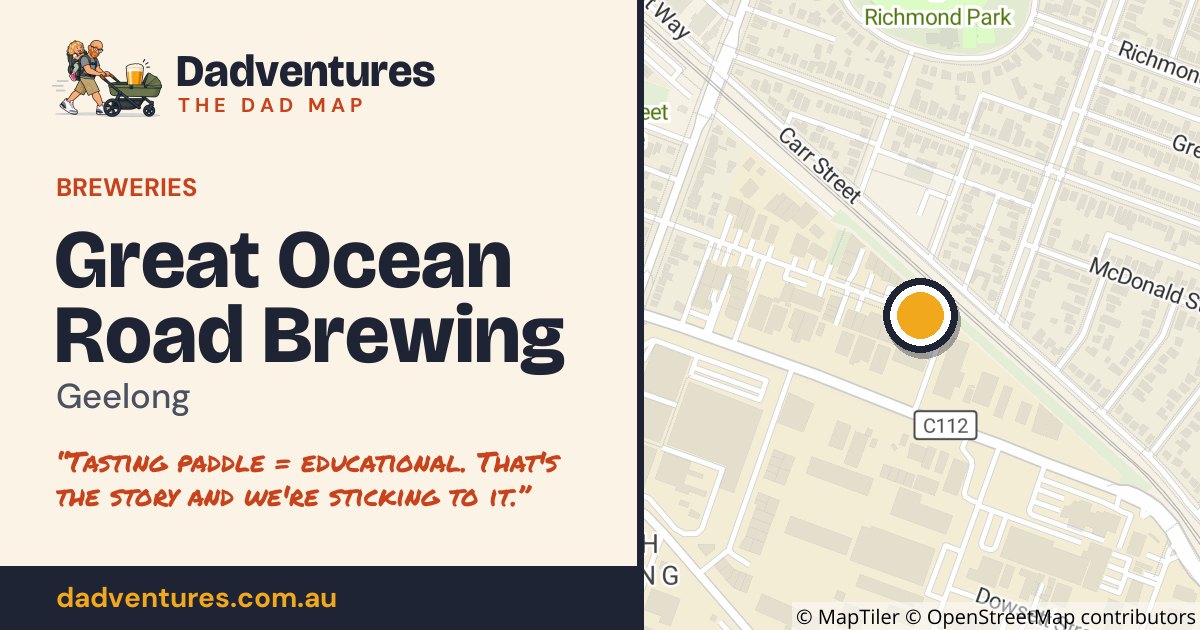 Great Ocean Road Brewing on the Dad Map