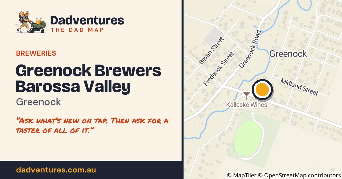 Greenock Brewers Barossa Valley on the Dad Map