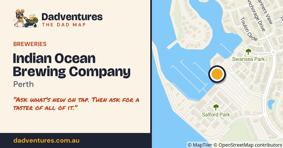 Indian Ocean Brewing Company on the Dad Map