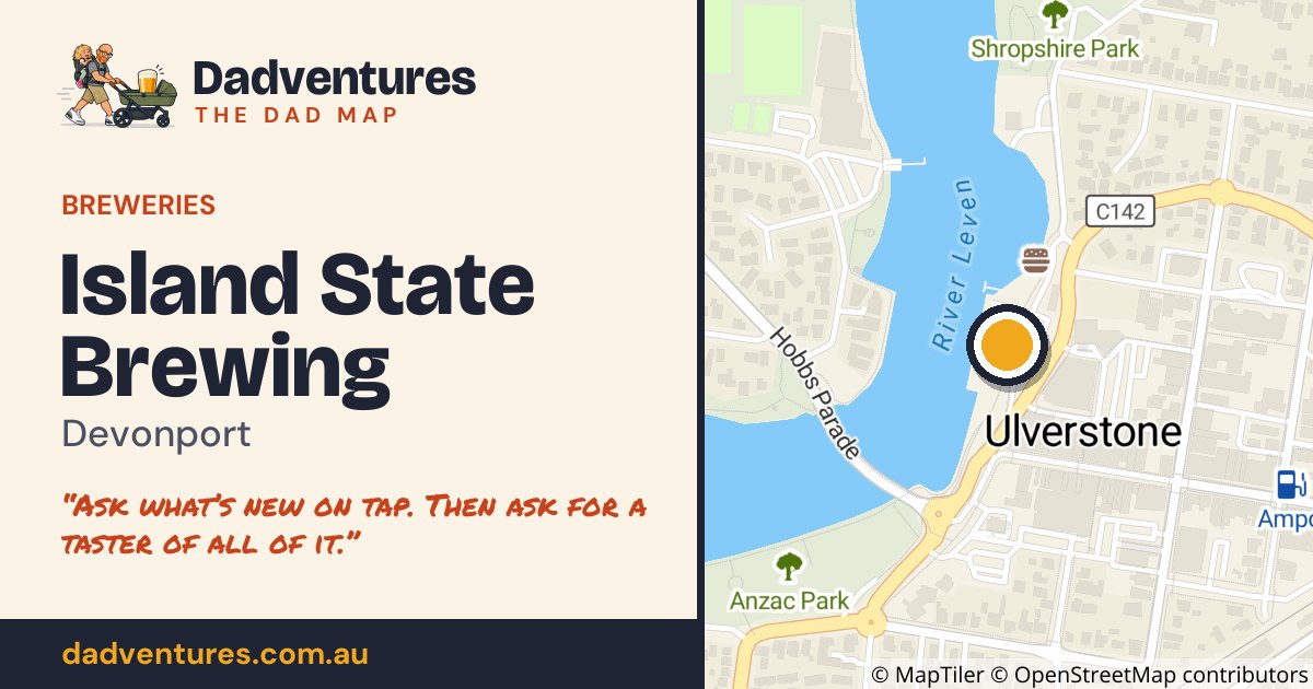 Island State Brewing on the Dad Map