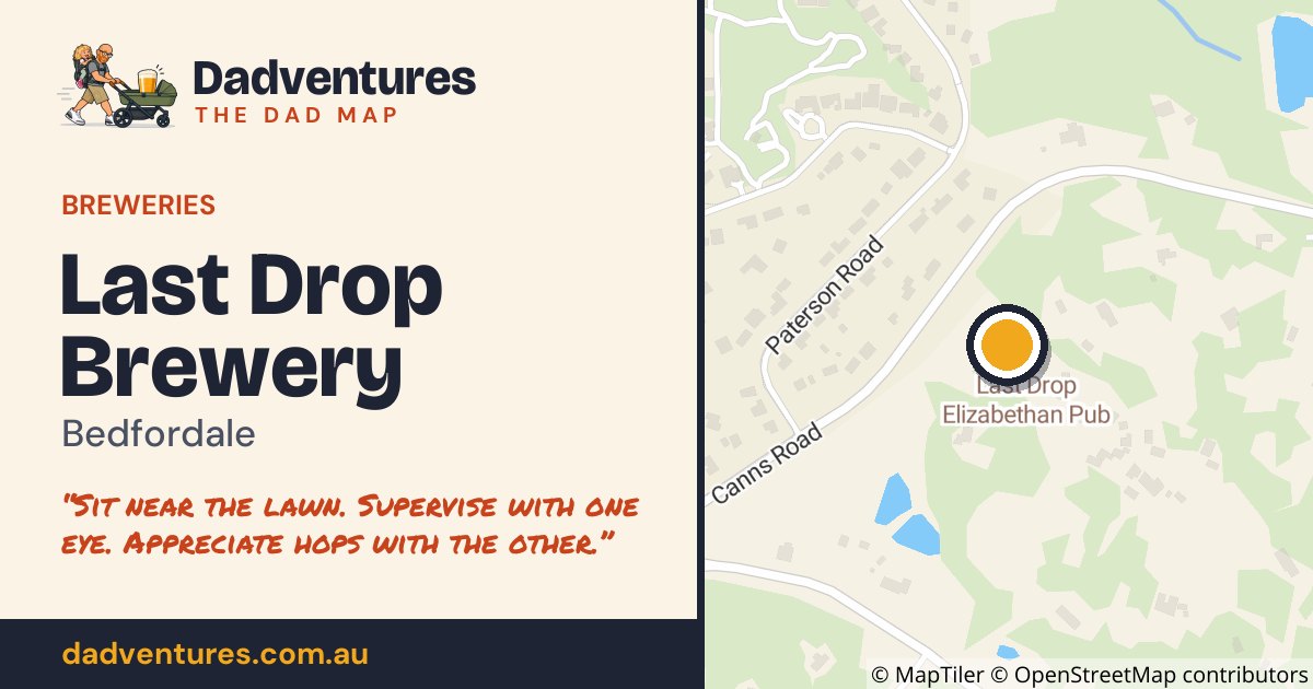 Last Drop Brewery on the Dad Map