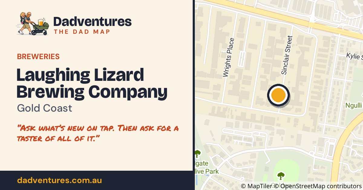 Laughing Lizard Brewing Company on the Dad Map
