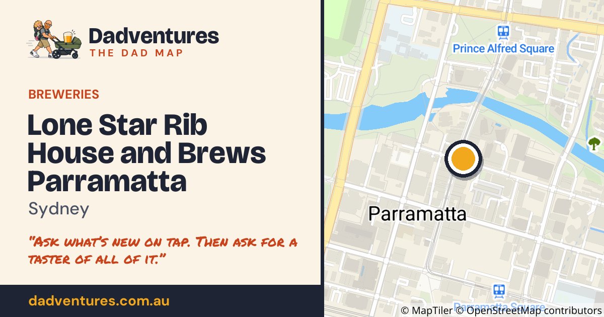 Lone Star Rib House and Brews Parramatta on the Dad Map