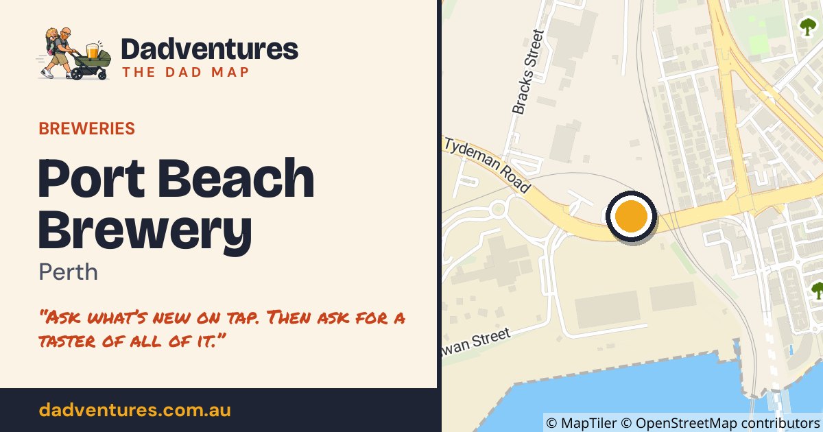 Port Beach Brewery on the Dad Map