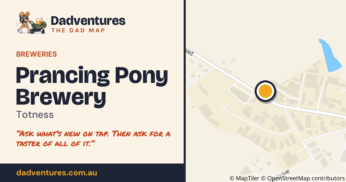 Prancing Pony Brewery on the Dad Map