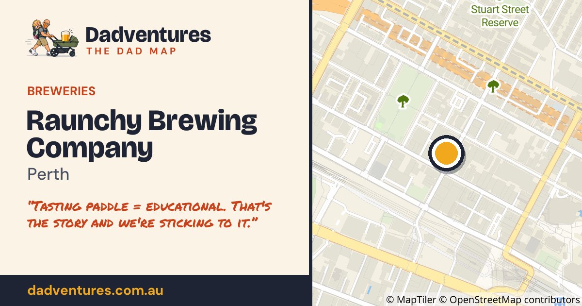 Raunchy Brewing Company on the Dad Map