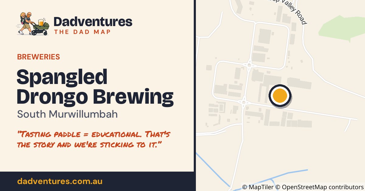 Spangled Drongo Brewing on the Dad Map