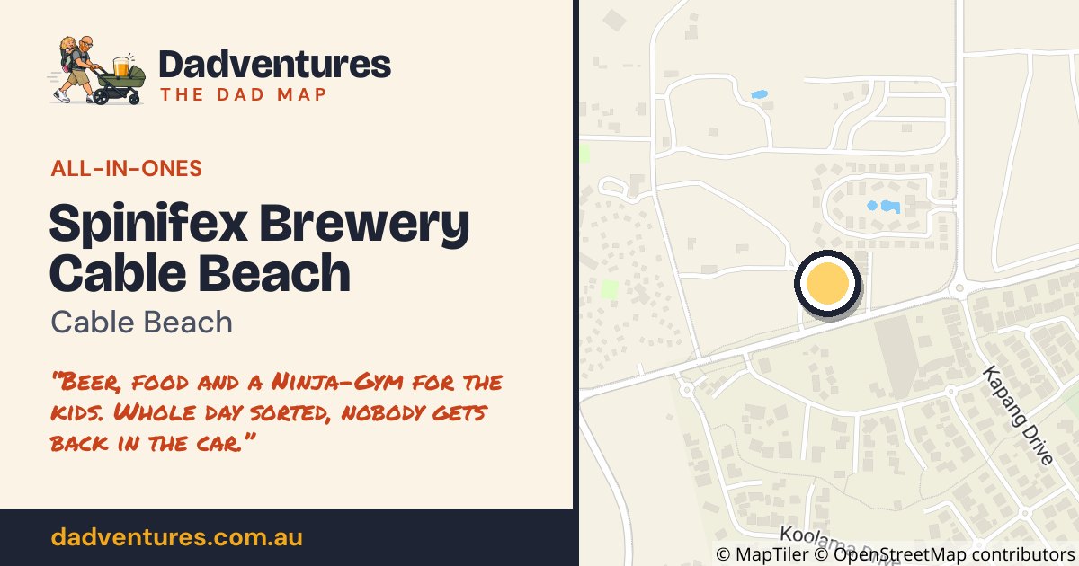 Spinifex Brewery Cable Beach on the Dad Map