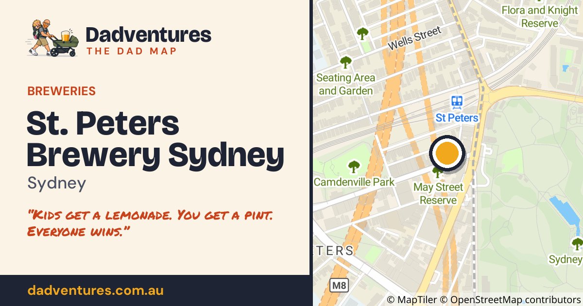 St. Peters Brewery Sydney on the Dad Map