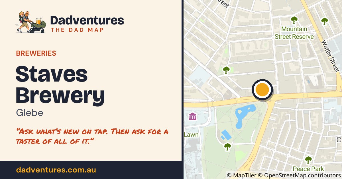 Staves Brewery on the Dad Map
