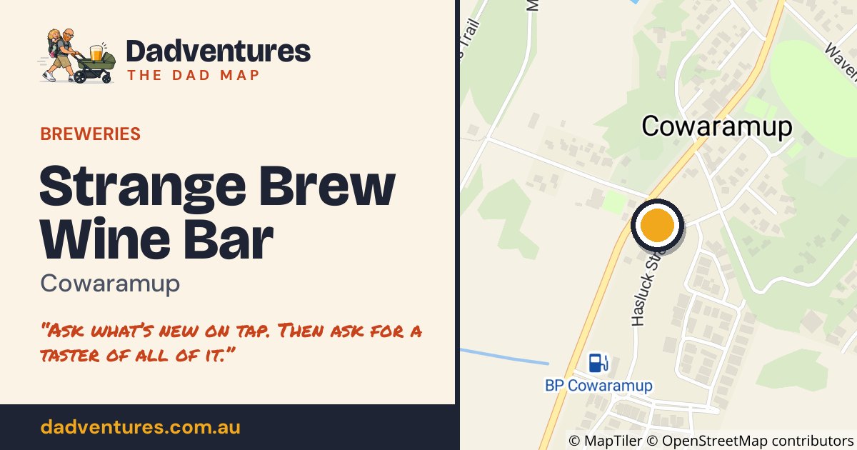 Strange Brew Wine Bar on the Dad Map