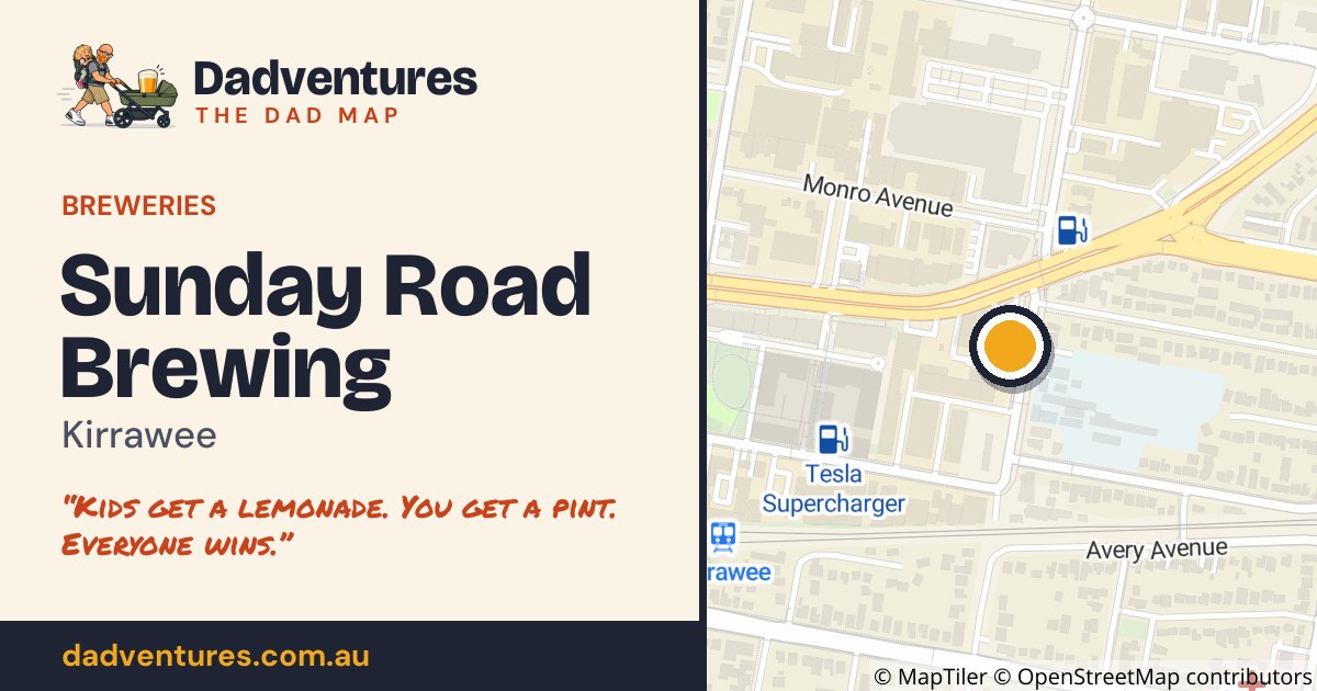 Sunday Road Brewing on the Dad Map