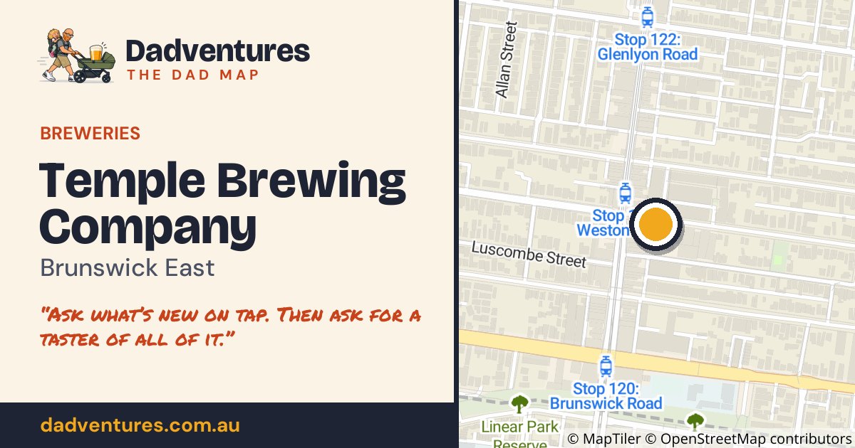 Temple Brewing Company on the Dad Map
