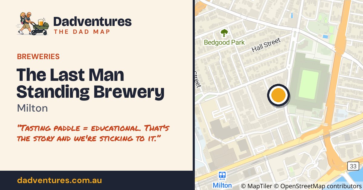 The Last Man Standing Brewery on the Dad Map