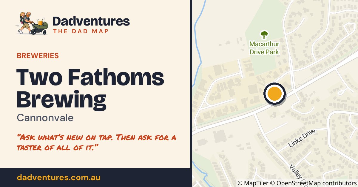 Two Fathoms Brewing  on the Dad Map