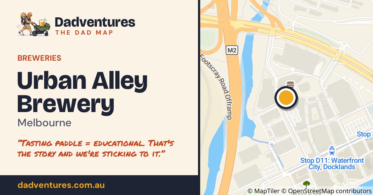 Urban Alley Brewery on the Dad Map