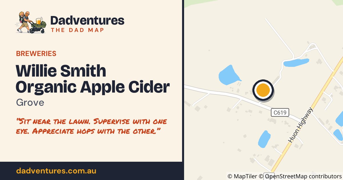 Willie Smith Organic Apple Cider on the Dad Map