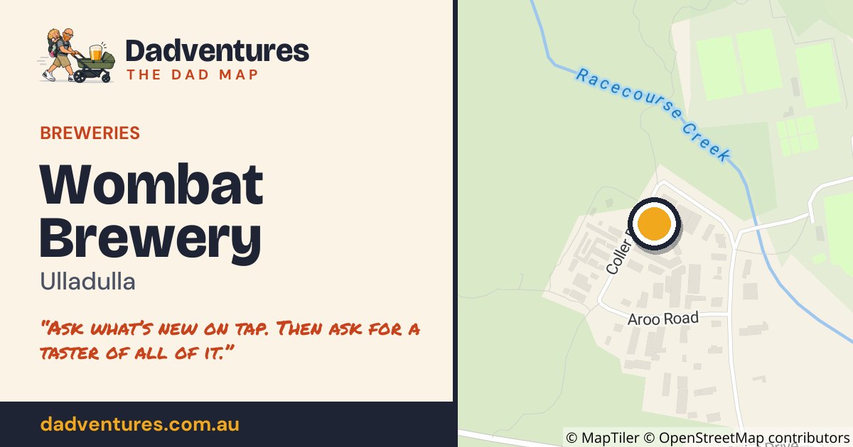 Wombat Brewery on the Dad Map