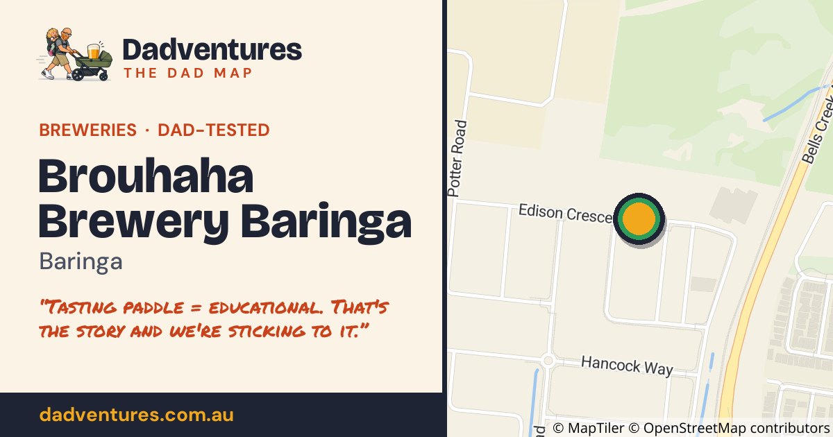 Brouhaha Brewery Baringa on the Dad Map