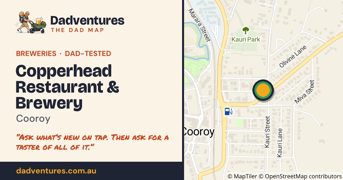 Copperhead Restaurant & Brewery on the Dad Map