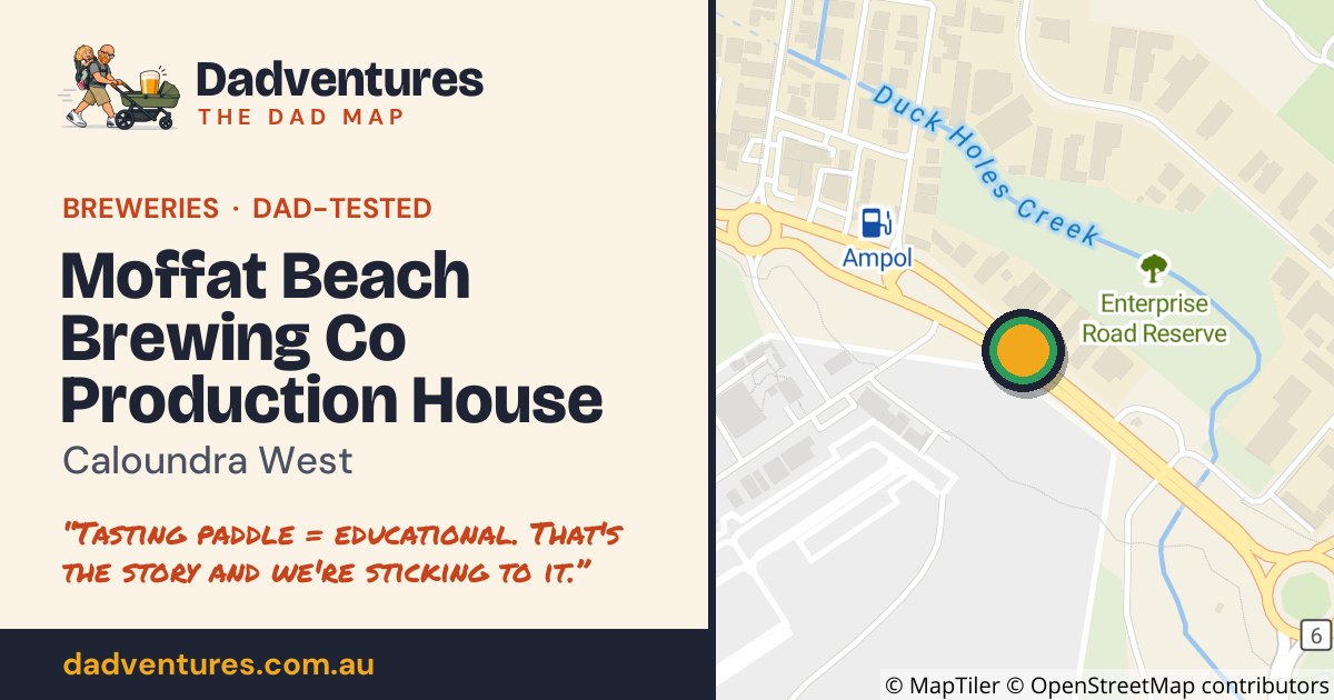 Moffat Beach Brewing Co Production House on the Dad Map