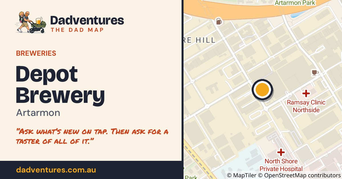 Depot Brewery on the Dad Map