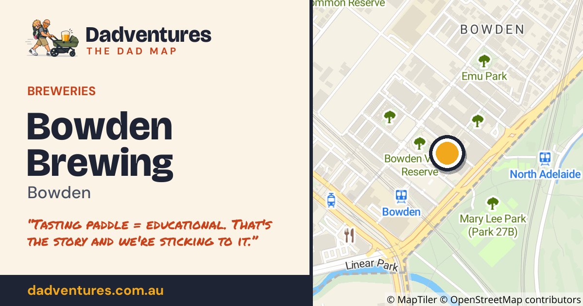 Bowden Brewing on the Dad Map
