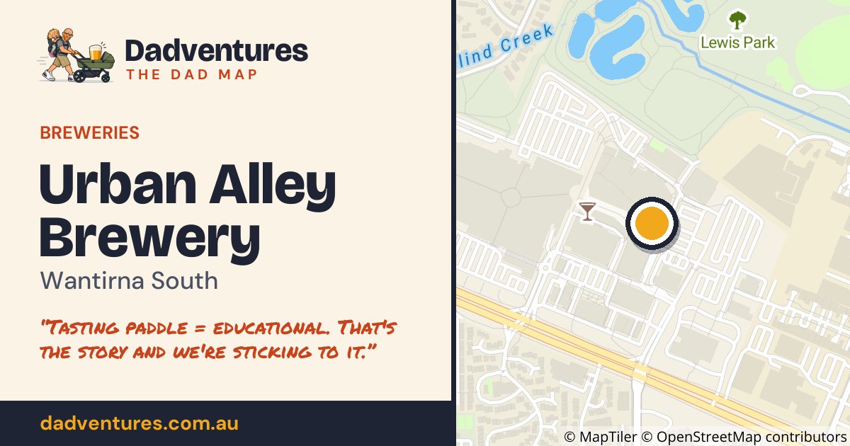 Urban Alley Brewery on the Dad Map