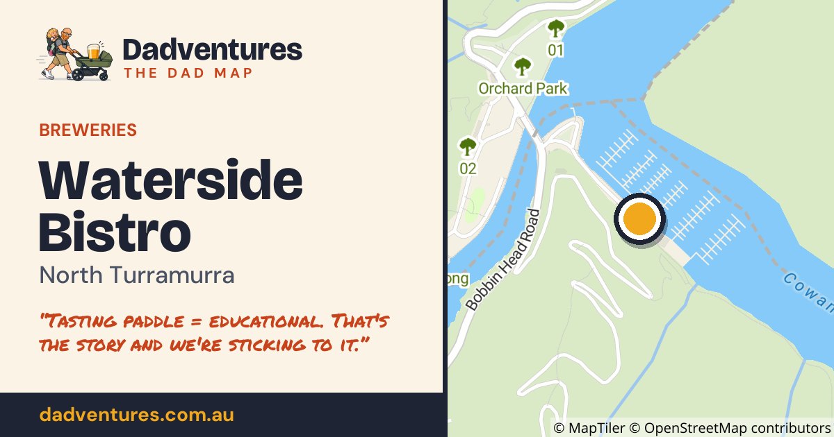 Waterside Bistro on the Dad Map
