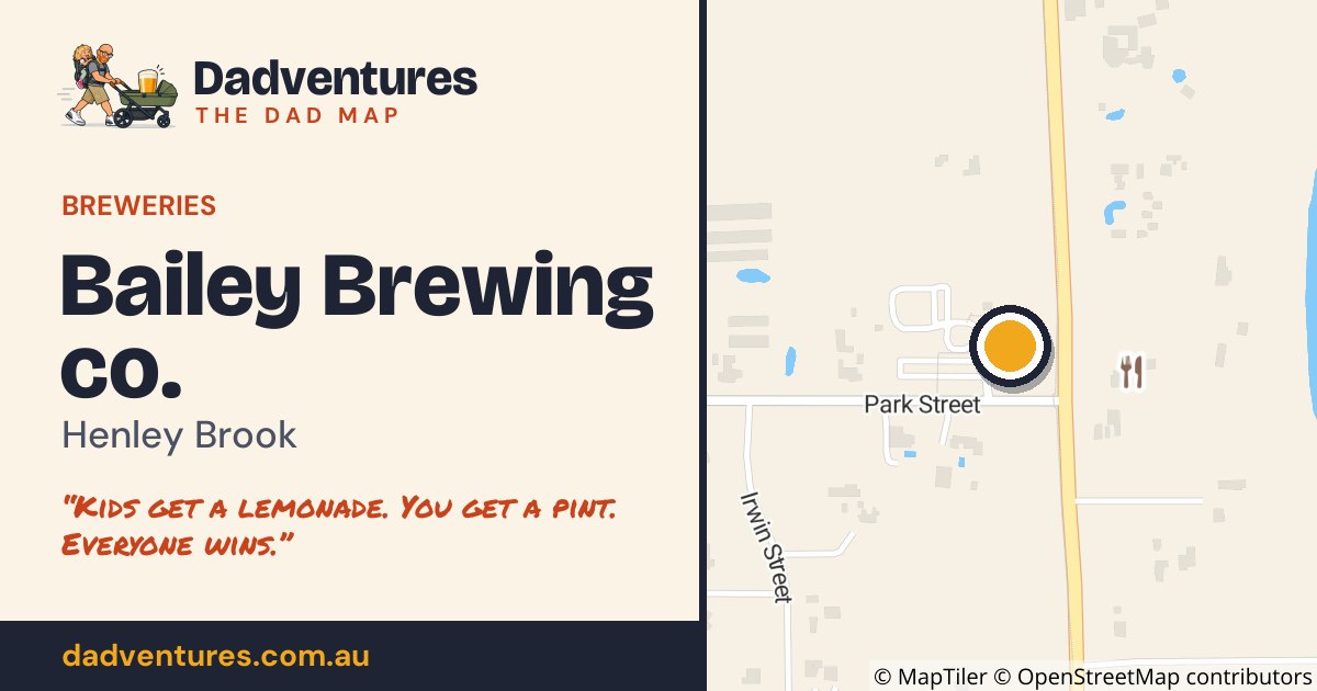Bailey Brewing co. on the Dad Map