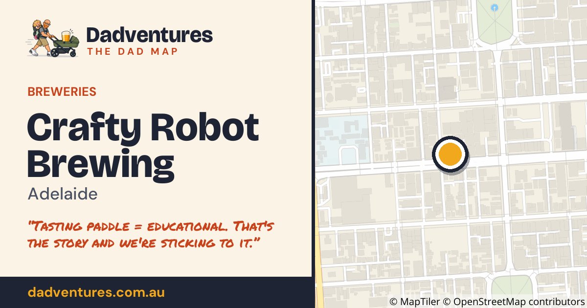 Crafty Robot Brewing on the Dad Map